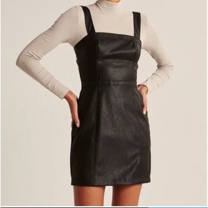 Abercrombie & Fitch Faux Leather Pinacore Dress